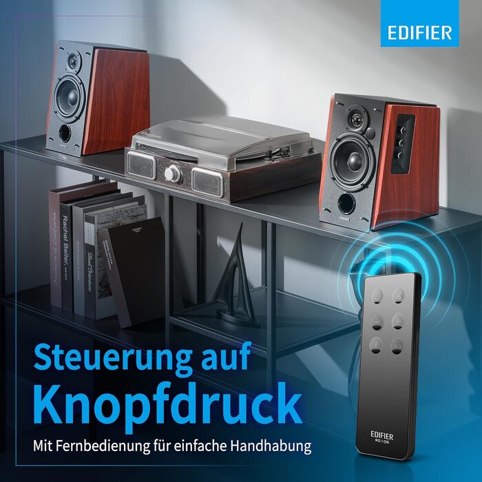 Акустична система Edifier R1700BT: активні полочні колонки з Bluetooth, цифровим та аналоговим входами, корпус із натурального дерева, з пультом ДК