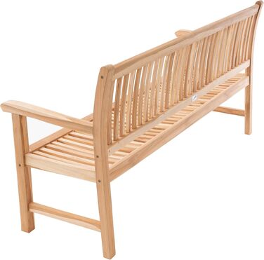 Садова лавка Divero Arezzo на 3 особи з натурального тика, оброблена, колір Teak Natur