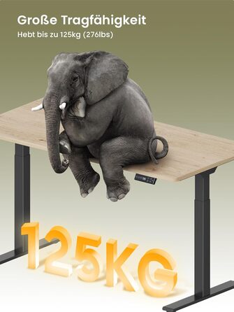 Регульований стіл (стійка) з електроприводом, чорний 120x60 см. 3 пам'яті, 2 мотори