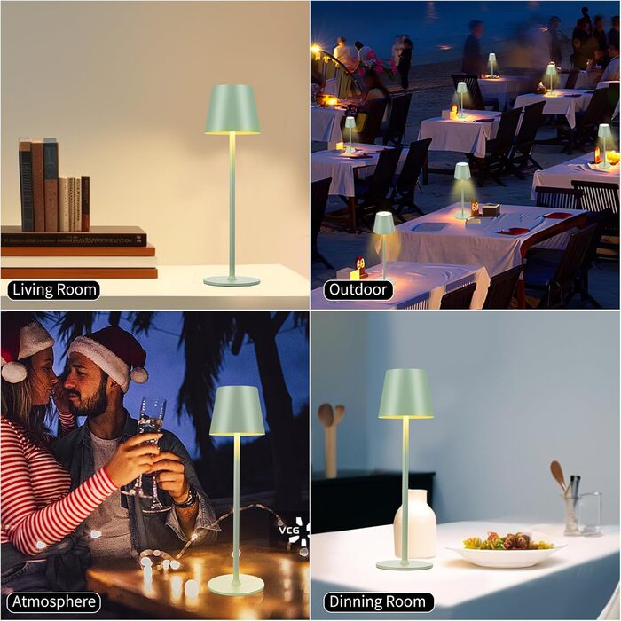 LED-лампа Zoeger 2 шт. на акумуляторі, диммер, USB-C, IP54, для дому та вулиці