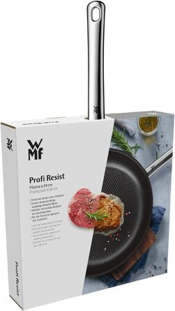 Сковорода WMF Profi Resist 24 см для індукції, багатошарова, антипригарна, з нержавіючої сталі, ручка з нержавійки, підходить для духовки, з Waben-структурою