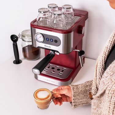 Кавомашина еспресо XSQUO Useful Tech для кави та капучино, 1350 Вт, 20 бар, паровий капучинатор, термоблок, Robustа