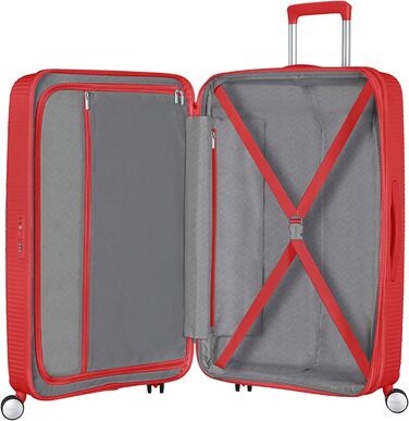 Валіза American Tourister Soundbox розширювана, 67 см, 81 л, червона, з TSA замком, поліпропілен, спінер