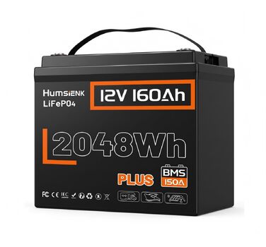 Акумулятор LiFePO4 Humsienk 24V 200Ah 5120Wh — Потужний сонячний акумулятор з BMS 250A, IP65, для RV, сонячних систем та резервного живлення будинку