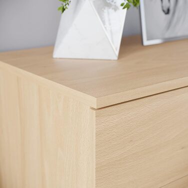 Комод із соснового дерева Vida Designs Riano, 5 шухляд з металевими ручками, захист від деформації, для спальні, 90x75x36 см