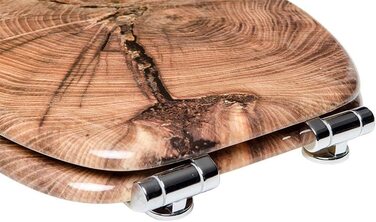 Сидіння для унітазу Sanilo з мікроліфтом Old Tree, міцна кришка, легкий монтаж