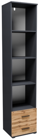 Стелаж Matkam 40 x 180 x 34 см, дуб вотан/графіт