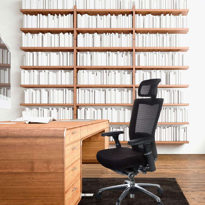 Крісло офісне NOVA PRO I ALU Тканина чорна hjh OFFICE