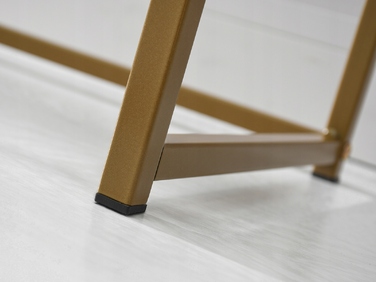 Консоль Mebel-Partner біла, золотиста матова 110 x 76,5 x 35 см