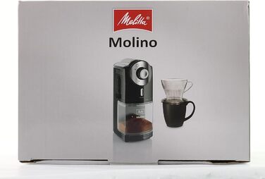 Електрична кавомолка Melitta Molino 1019-02, дисковий млин, чорна