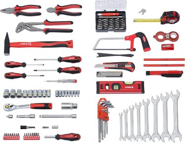 Набір інструментів Meister 131 предмет - Knipex, Wera в алюмінієвому кейсі / Професійний валіза інструментів / Комплект інструментів 8973750