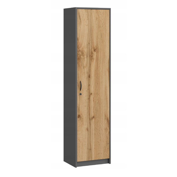 Стелаж SaraMeble 44,5 x 180 x 35 см, антрацит, дуб вотан, графіт