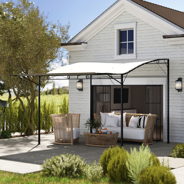 Павільйон з розкладним дахом, стійкий до погодних умов, 3 x 2,5 м, кремово-білий