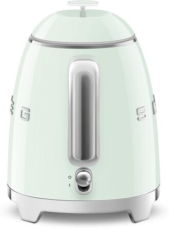 Електричний чайник Smeg KLF05CREU, 0.8 л, зелений, нержавіюча сталь, з індикатором рівня води та захистом від перегріву