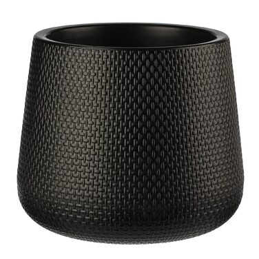 Верденія Квітчанка: Горщик для квітів з агату, 23 см, чорний, пластик | Горщик для дому та саду