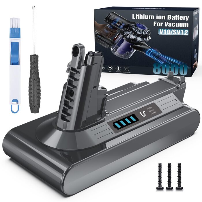 Акумулятор Morpilot V7 8000mAh для пилососа Dyson V7 SV11 Animal, Motorhead, Pro, Trigger, Fluffy + фільтри