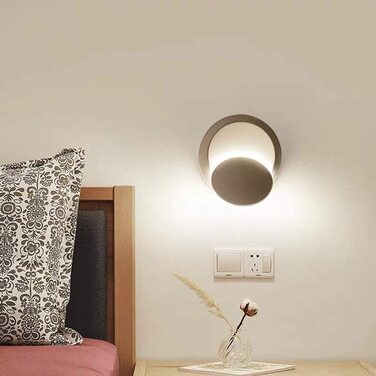 Сучасний LED світильник Chrasy 5W, настінний, з регульованим кутом світла, білий, залізо, для спальні, вітальні та коридору