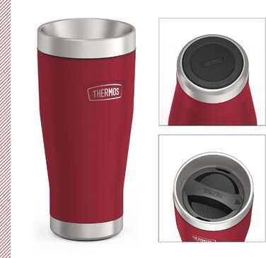 Термос ICON MUG 0,47л, бежевий/пісочний мат, термокружка 470мл з нержавіючої сталі, ізотермічний термос, 7 годин гаряче / 22 години холодне, придатний для миття в посудомийній машині, абсолютно герметичний, без BPA (470 мл)