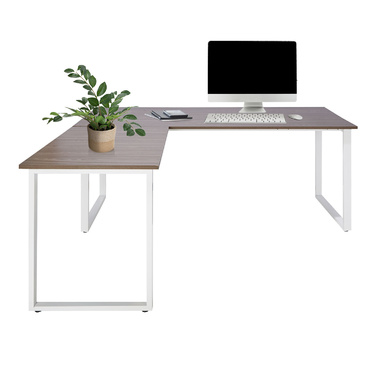 Робочий стіл WORKSPACE XL I 180 x 180 см сірий / білий hjh OFFICE