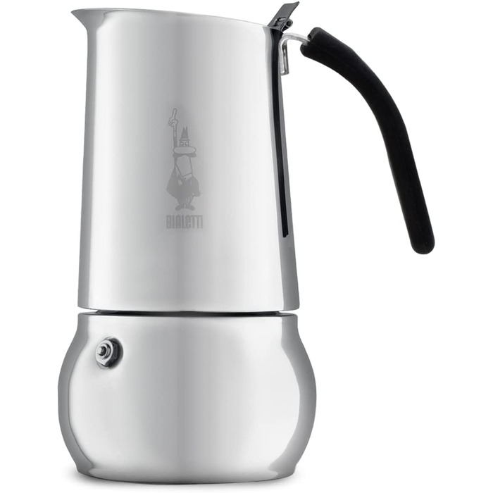 Bialetti Kitty 6 чашок кавоварка гейзерна з нержавіючої сталі 0.3 л срібляста