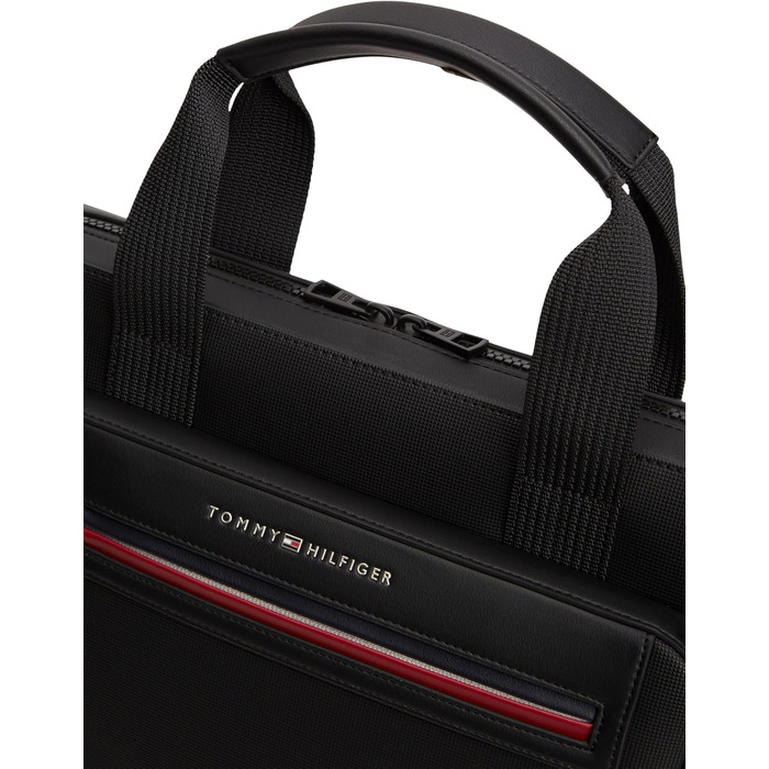 Сумка для ноутбука Tommy Hilfiger Th Foundation Computer Bag BDS, чорна, універсальний розмір