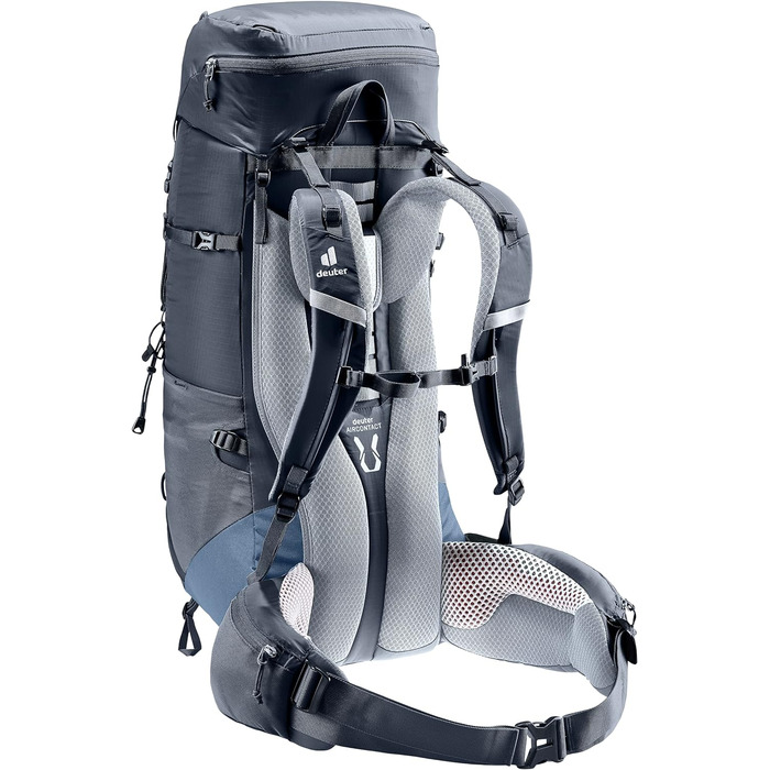 Рюкзак для трекінгу Deuter Aircontact Lite 40+10 л, чорний-синій, легкий, одноколірний