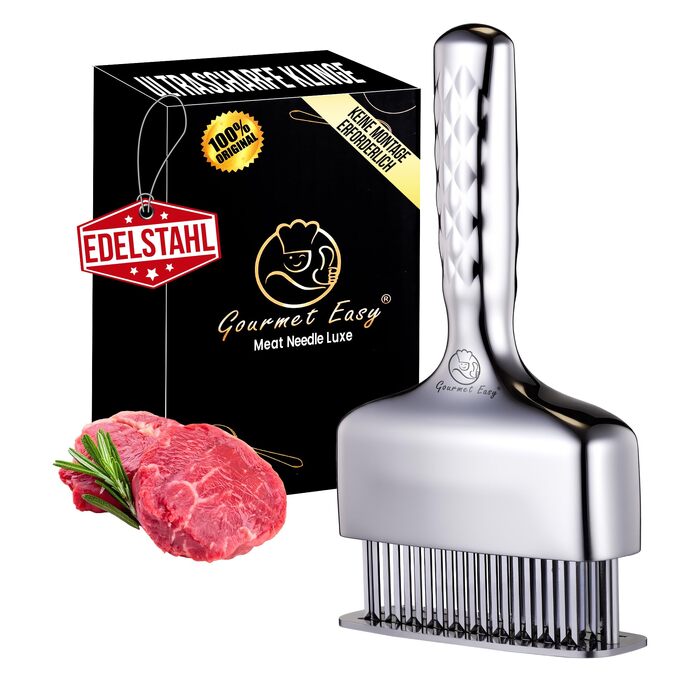 Професійний відбивальний молоток для м'яса Gourmet Easy з нержавіючої сталі, гострі леза, стійкий до корозії, підходить для посудомийки