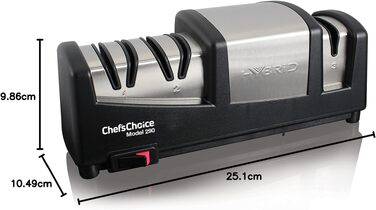 Двосторонній алмазний точильний камінь Chef's Choice M290 Hybrid AngleSelect для ножів, чорний