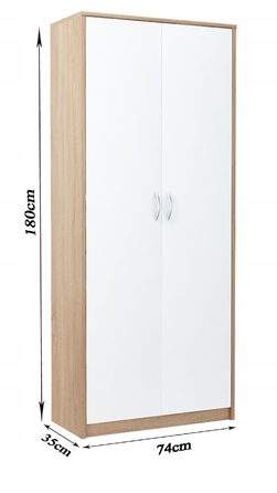 Стелаж Meble Bestseller, дуб сонома, 4 полиці, 180 x 74 x 35 см