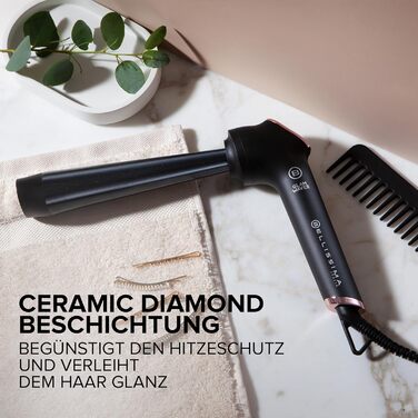 Плойка конусна Bellissima Glam Waves з діамантово-керамічним і кератиновим покриттям, дисплеєм, 5 температурними режимами, швидким нагріванням та захистом від опіків