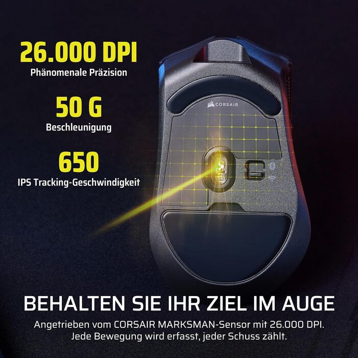 Бездротова ігрова миша Corsair Harpoon RGB Wireless Gaming Mouse, чорна