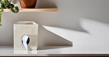 Декоративний чохол для коробки серветок Kleenex Hymmah, квадратний з підносом, бежевий — органайзер для тумірки, вітальні та офісу
