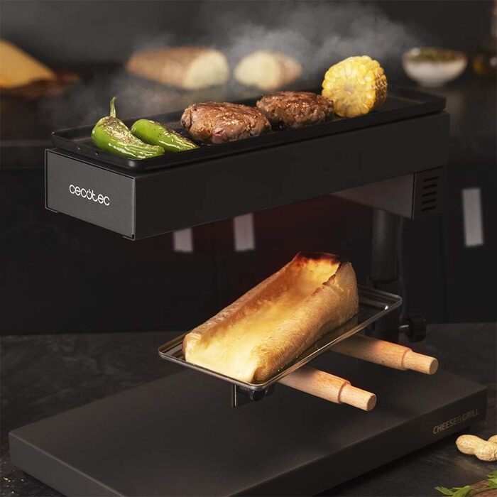 Електричний гриль-ратетель Cecotec 6000 Schwarz: 600W, нержавіюча сталь, регульований термостат, антипригарне покриття