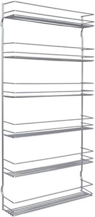 Металевий органайзер для спецій Metaltex Pepito, 6 ярусів, 36x8x71 см, сріблястий