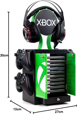Організатор для Xbox Series X: зберігання 10 ігор/дисків Blu-Ray, підставка для навушників та 4 контролерів Numskull