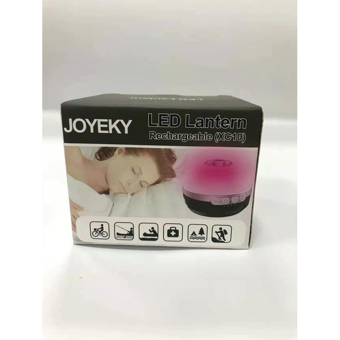 LED кемпінговий ліхтар із RGB підсвічуванням, 5200mAh, USB-заряджання, 6 режимів яскравості, магніт, димірування, для кемпінгу, походів та надзвичайних ситуацій