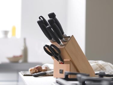 Набір ножів Zwilling 7-Piece, FRIODUR, з точильним каменем та ножицями, світло-коричневий