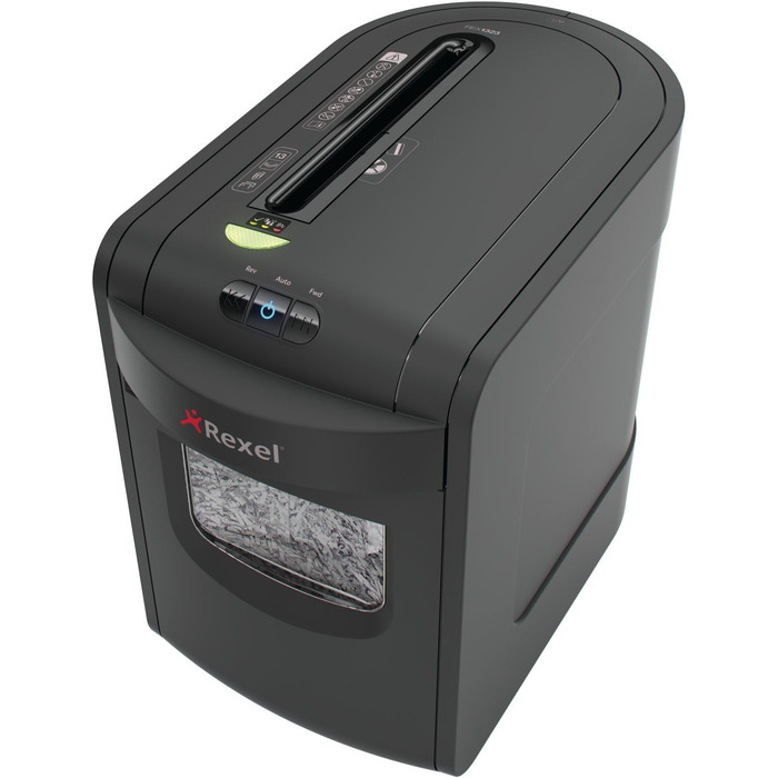 Rexel REM820 шредер для документів, мікроріз, ручний привід, 23 л контейнер, чорний, 13 аркушів, P4, 2104010EU