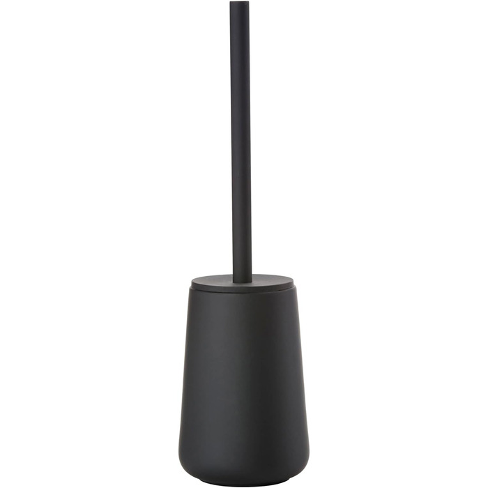 Щітка для туалету Zone Denmark Nova One, керамічна, з підставкою, чорна, Soft-Touch, 10,3×37 см