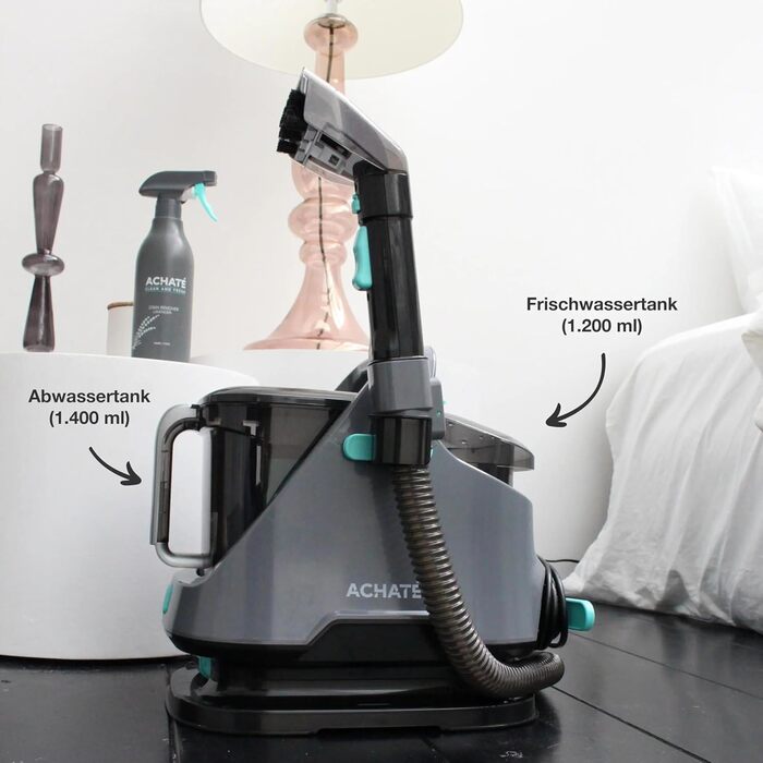 Вашорка для килимів та м'яких меблів - Fleckenreiniger 650W, 1.4L, сірий/блакитний