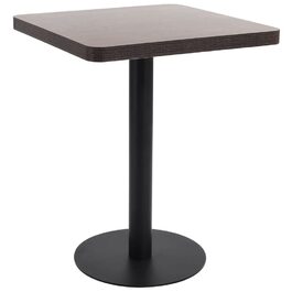 Барний стіл для 2 осіб VidaXL, 60x60 см, MDF, темно-коричневий та чорний
