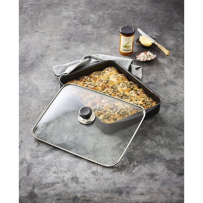 Універсальна скляна кришка SCANPAN Classic термостійка, для духовки (35 x 26 см)