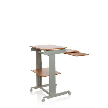 Комп'ютерний стіл-робоча станція WORKSTATION, сірий / бук, hjh OFFICE