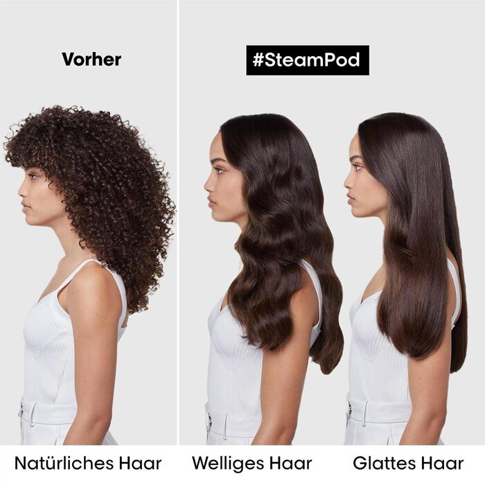 L'Oréal Professionnel SteamPod 4 професійний паровий стайлер для волосся з паровою технологією, для всіх типів волосся, вирівнює та створює локони