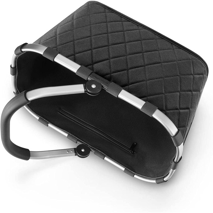 Кошик для покупок reisenthel carrybag Rhombus Black, водовідштовхуючий, місткий, із внутрішньою кишенею, міцний, елегантний дизайн