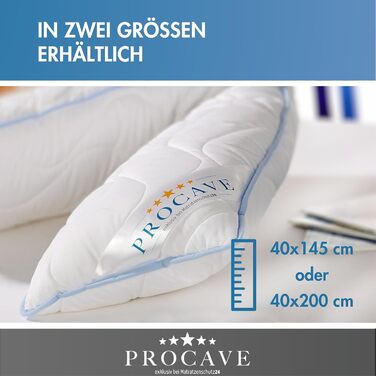 Подовжена подушка для сну на боці PROCAVE Top Cool, дихаюча анатомічна подушка-боді від болю в спині, 40x200 см, Made in Germany