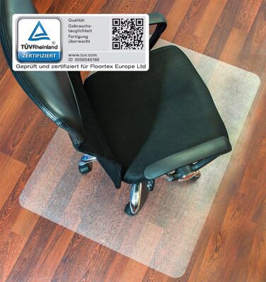 Прозорий килимок під крісло Floortex Ecotex Evolutionmat 120x90 см, прямокутний, для твердих підлог, з переробленого полімеру