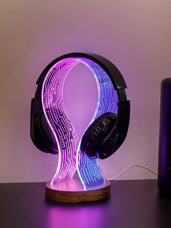 Підставка для навушників YuanDian з підсвіткою RGB, геймерський тримач для гарнітури на стіл, 16 кольорів, аксесуар для ігрової кімнати, подарунок для геймерів