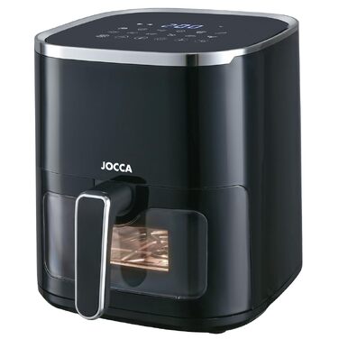 Аерофритюрниця JOCCA 5L 1450W з LED сенсорним екраном, регулюванням температури та функцією енергозбереження, чорна