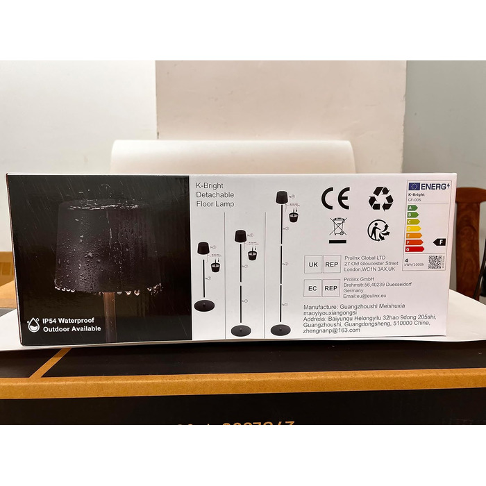 K-Bright Золота торшерна лампа LED, 4W, димер, сенсорне керування, металевий алюмінієвий корпус, для вітальні, спальні, офісу, додаткове освітлення (золото)